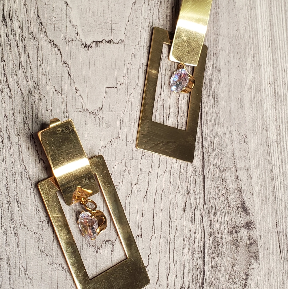 Gold stainless steel earrings